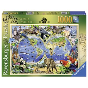 Ravensburger (19385) - Howard Robinson: "World of Wildlife" - 1000 pieces puzzle