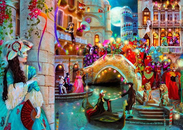 KS Games (11360) - Aimee Stewart: "Venice Carnival" - 2000 pieces puzzle