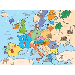 Nathan (86934) - "Map of Europe" - 250 pieces puzzle