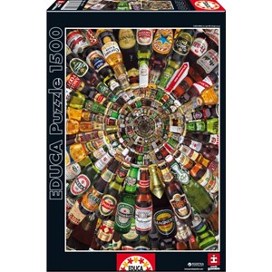 Educa (14121) - "Spiral of Cans of Beer" - 1500 pieces puzzle