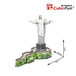Cubic Fun (C187H) - "Christ The Redeemer, Brazil" - 22 pieces puzzle