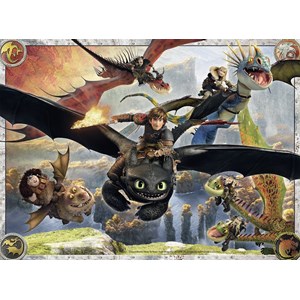 Ravensburger (10015) - "How To Train Your Dragon" - 150 pieces puzzle