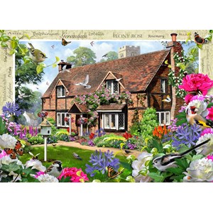 Ravensburger (19413) - "Peony Cottage" - 1000 pieces puzzle