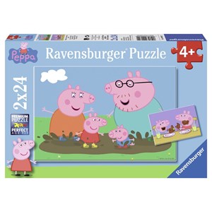 Ravensburger (09082) - "Peppa Pig, Happy Family" - 24 pieces puzzle