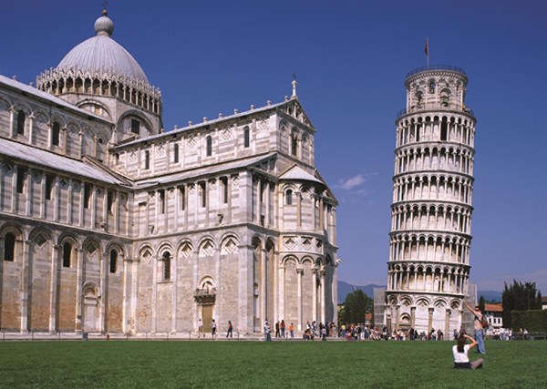 wereld linnen Brawl Jumbo (18535) - "Tower of Pisa" - 500 pieces puzzle