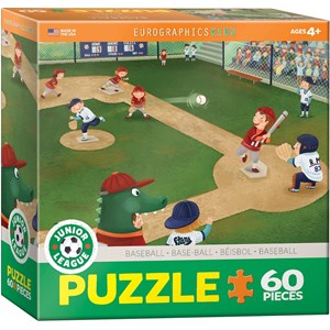 Eurographics (6060-0484) - "Junior League Baseball" - 60 pieces puzzle