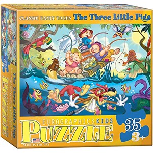 Eurographics (6035-0423) - "Three Little Pigs" - 35 pieces puzzle
