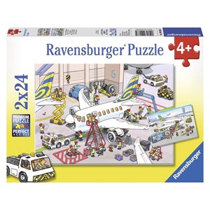 Ravensburger (09088) - "Around The Airplane" - 24 pieces puzzle