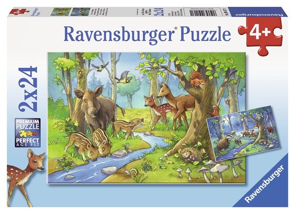 Ravensburger (09117) - "Cute Forest Animals" - 24 pieces puzzle
