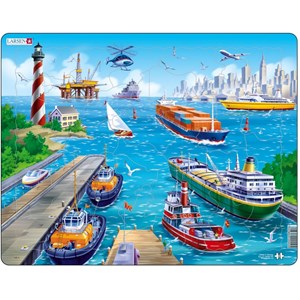 Larsen (US2) - "Ships in a Busy Harbour" - 35 pieces puzzle