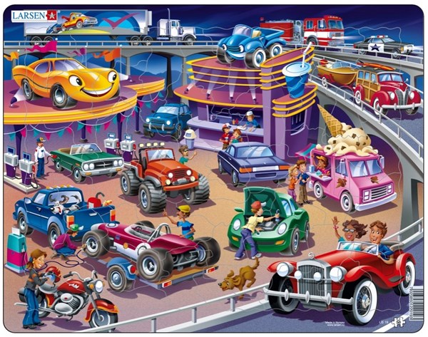 Larsen (US19) - "Cars" - 58 pieces puzzle