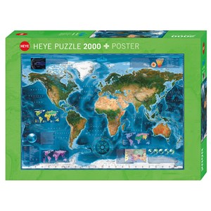Heye (29797) - Rajko Zigic: "Satellite Map" - 2000 pieces puzzle