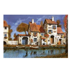 Educa (16316) - Guido Borelli: "La Cascina Sul Lago" - 2000 pieces puzzle