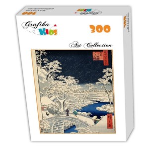 Grafika Kids (00274) - Utagawa (Ando) Hiroshige: "Drum bridge at Meguro and Sunset Hill, 1857" - 300 pieces puzzle