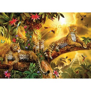 SunsOut (24409) - Jan Patrik Krasny: "Jungle Jaguars" - 500 pieces puzzle