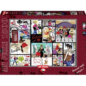 Art Puzzle (4636) - "Fashion Collage" - 1500 pieces puzzle