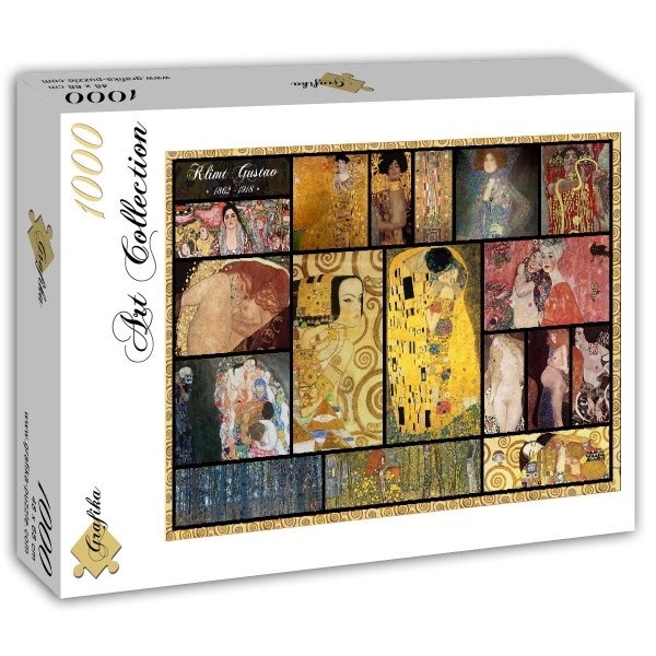 Grafika (T-00049) - Gustav Klimt: "Collage" - 1000 pieces puzzle