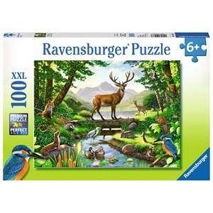 Ravensburger (10568) - Chris Hiett: "Woodland Harmony" - 100 pieces puzzle