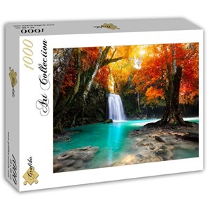 Grafika (T-00081) - "Deep Forest Waterfall" - 1000 pieces puzzle