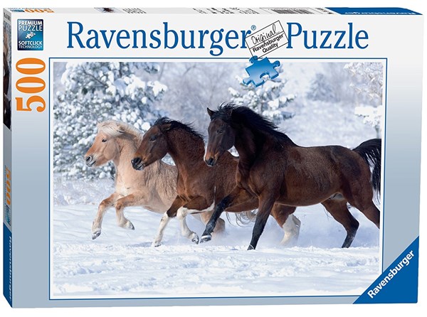 Ravensburger (14140) - "Galloping in the Snow" - 500 pieces puzzle