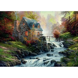 Schmidt Spiele (57486) - Thomas Kinkade: "The Old Mill" - 1000 pieces puzzle