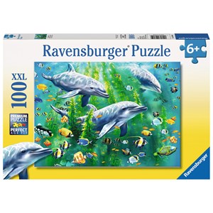 Ravensburger (10605) - "Dolphin Trio" - 100 pieces puzzle