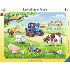 Ravensburger (06117) - "Farm Animals" - 10 pieces puzzle