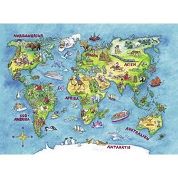 Ravensburger (10595) - "Worldmap" - 100 pieces puzzle