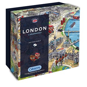 Gibsons (G3402) - Maria Rabinsky: "London Landmarks" - 500 pieces puzzle