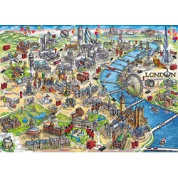 Gibsons (G3402) - Maria Rabinsky: "London Landmarks" - 500 pieces puzzle