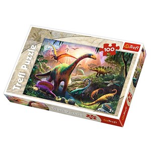 Trefl (16277) - "World of Dinosaurs" - 100 pieces puzzle