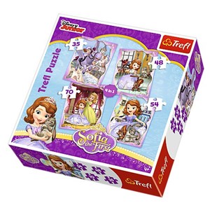 Trefl (34247) - "Sofia the First" - 35 48 54 70 pieces puzzle