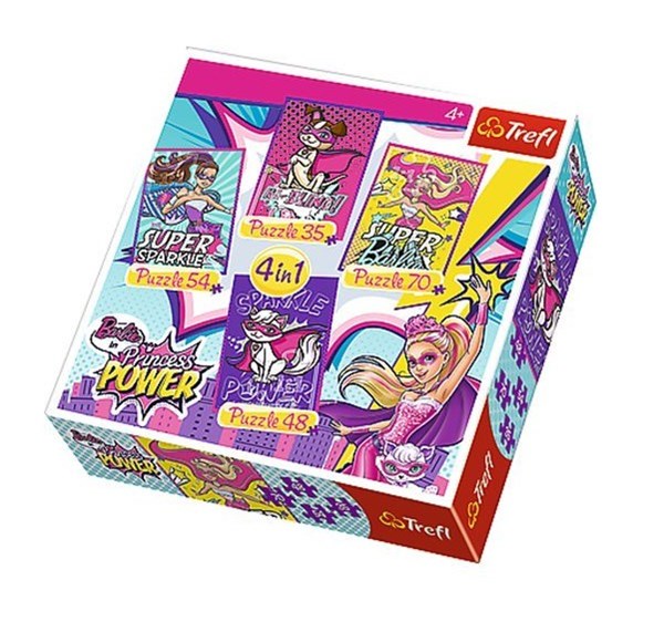 Trefl (34251) - "Barbie" - 35 48 54 70 pieces puzzle