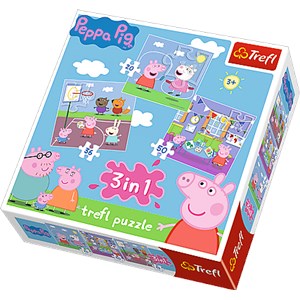 Trefl (34813) - "Peppa Pig" - 20 36 50 pieces puzzle