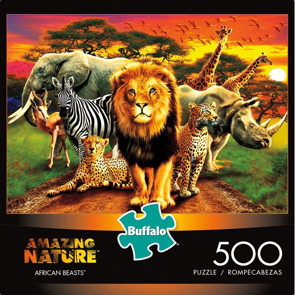 Buffalo Games (3774) - "African Beasts" - 500 pieces puzzle