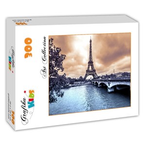 Grafika Kids (00379) - "Eiffel Tower from Seine. Winter rainy day in Paris" - 300 pieces puzzle