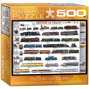 Eurographics (8500-0251) - "History of Trains" - 500 pieces puzzle