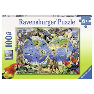 Ravensburger (10540) - "Animals of the World" - 100 pieces puzzle
