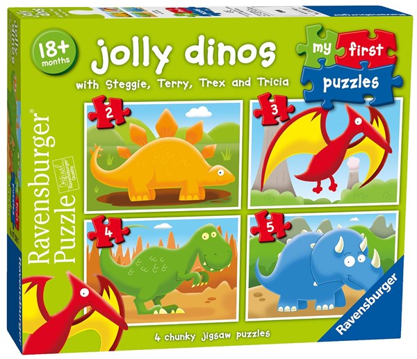 Ravensburger (07289) - "Jolly Dinos" - 2 3 4 5 pieces puzzle