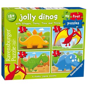 Ravensburger (07289) - "Jolly Dinos" - 2 3 4 5 pieces puzzle