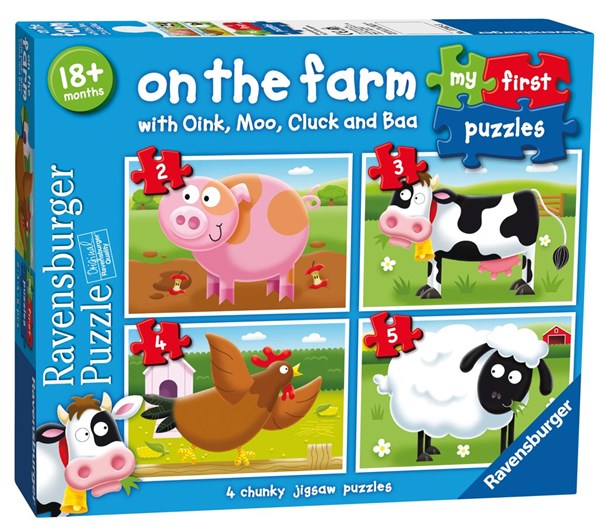 Ravensburger (07302) - "On the Farm" - 2 3 4 5 pieces puzzle