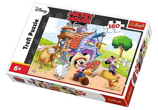 Trefl 160 Piece Kids Unisex Disney Mickey Minnie Mouse Farmer Jigsaw Puzzle NEW 