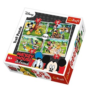 Trefl (34261) - "Mickey Mouse & Friends" - 35 48 54 70 pieces puzzle