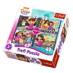 Trefl (34265) - "Dora" - 35 48 54 70 pieces puzzle