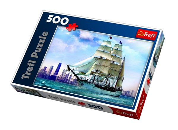 Trefl (371208) - "Sailing Towards Chicago" - 500 pieces puzzle