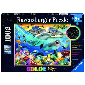 Ravensburger (13667) - "Luminous Coral Reef" - 100 pieces puzzle