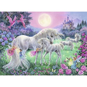 Ravensburger (13670) - "Unicorns in the Moonlight" - 100 pieces puzzle