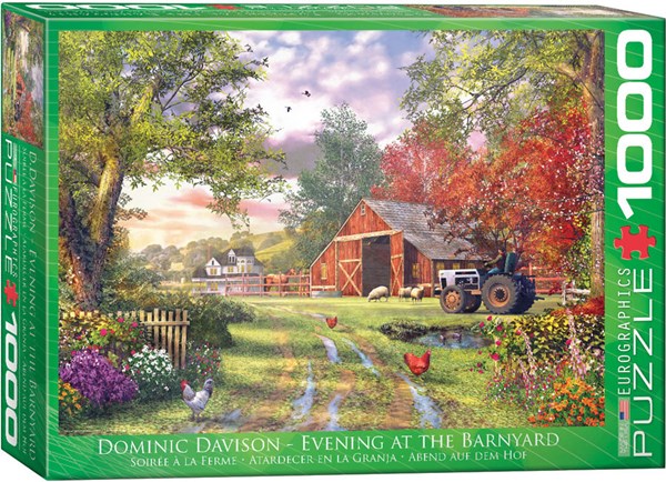Eurographics (6000-0715) - Dominic Davison: "Evening at the Barnyard" - 1000 pieces puzzle