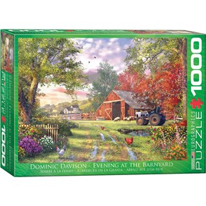 Eurographics (6000-0715) - Dominic Davison: "Evening at the Barnyard" - 1000 pieces puzzle