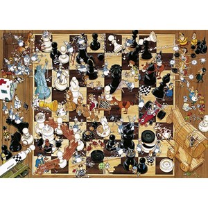 Heye (08793) - Marino Degano: "Black or White" - 1000 pieces puzzle